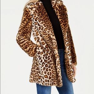 Calvin Klein Leopard/Cheetah Coat